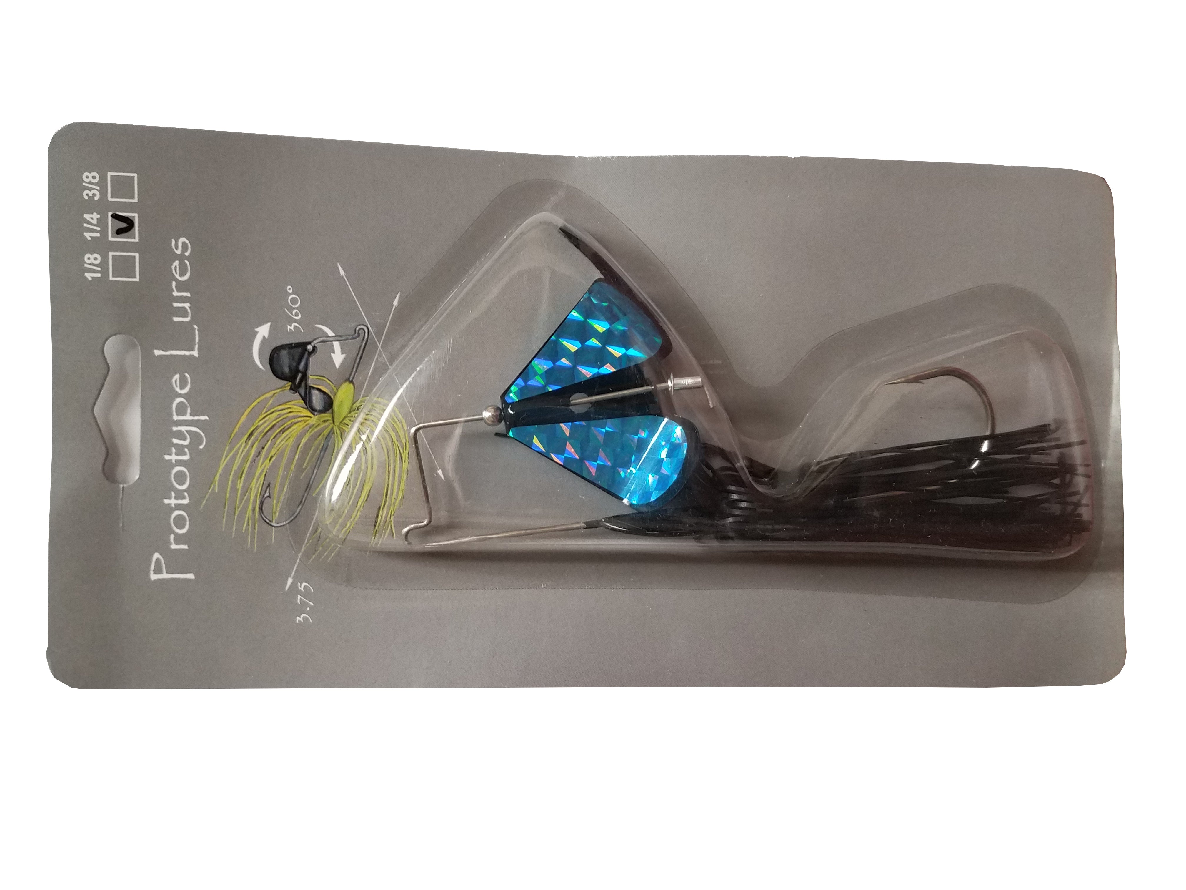 Prototype Lures Guerilla Buzzbait 3/8Oz Bbp/Bld-Black