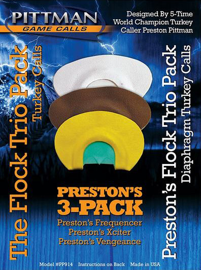 Pittman Turkey Mouth Call Pack Mouth Flock Trio