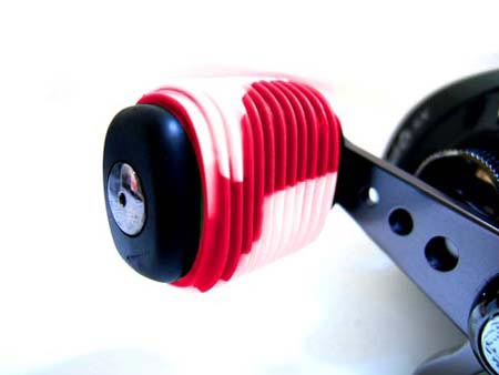 Reel Grip Handle Knob Grips 2Pk Maroon/White