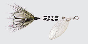 Rooster Tail Treble Hook Spinner - 1/4 oz