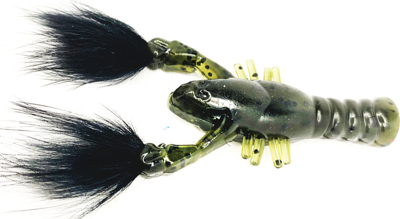 Rabid Baits Rabid Craw 3In 4Pk Green Pump/Black
