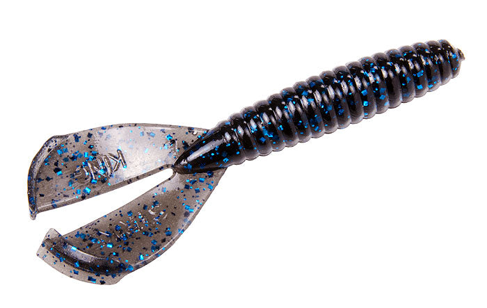 Strike King Rage Tail Menace Grub 4In 8Bg Black/Blue Flk