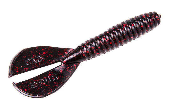 Strike King Rage Tail Menace Grub 4In 8Bg Black Neon