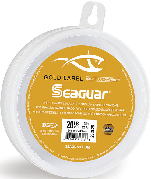 Seaguar Gold Label Fluoro Leader Fluoro Clear 20Lb 25Yd
