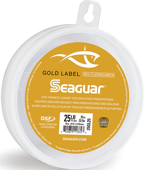 Seaguar Gold Label Fluoro Leader Fluoro Clear 25Lb 25Yd