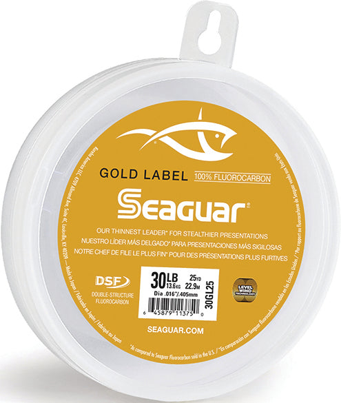 Seaguar Gold Label Fluoro Leader Fluoro Clear 30Lb 25Yd