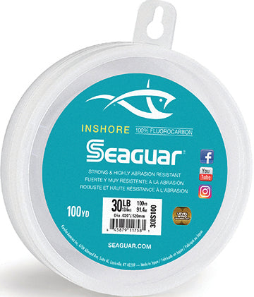 Seaguar Inshore Fluoro Leader Fluoro Clear 30Lb 100Yd
