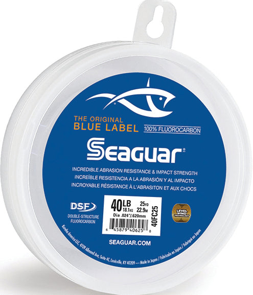 Seaguar Blue Label Fluoro Leader Fluoro Clear 40Lb 25Yd