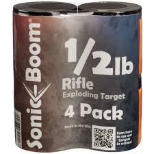 Sonic Boom Exploding Target 1/2 Lb Rifle 4Pk