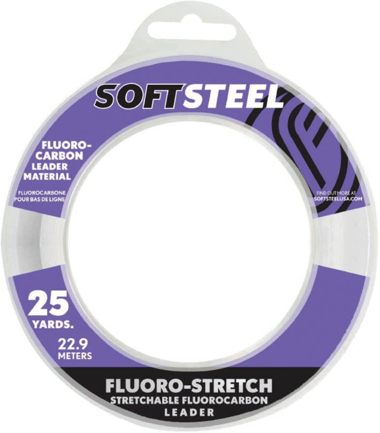 Soft Steel Soft Steel Fluoro Leader Stretch Clear 15Lb 25Yd
