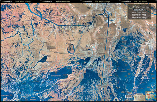 Standard Map Laminated Fishing Map Bayou Dularge