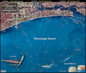 Standard Map Laminated Fishing Map Biloxi Miss Sound