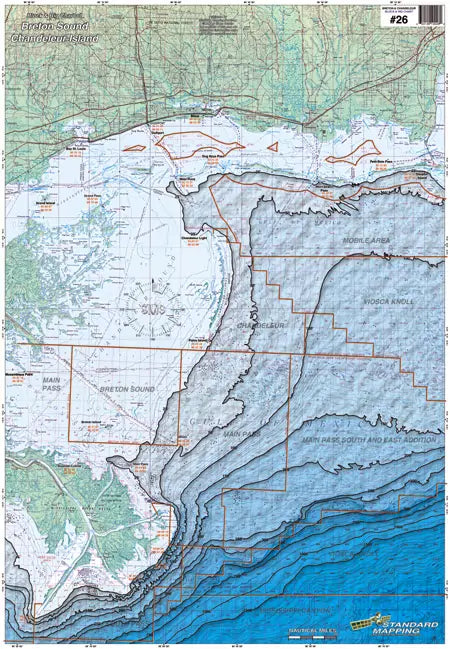 Standard Map Laminated Fishing Map