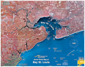 Standard Map Laminated Fishing Map Bay St. Louis