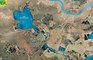 Standard Map Laminated Fishing Map Des Allemands/Lake Bouef