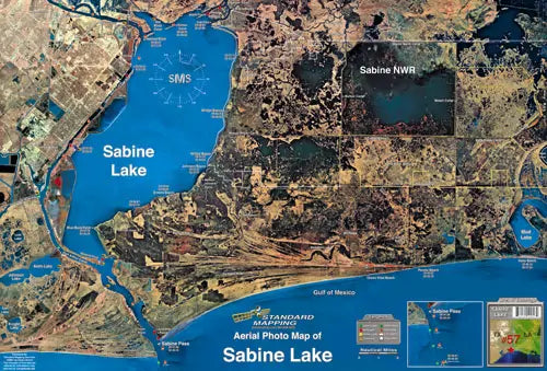 Standard Map Laminated Fishing Map
