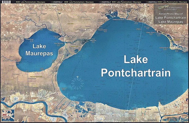 Standard Map Laminated Fishing Map