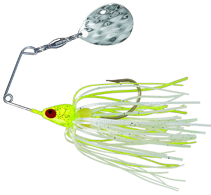 Strike King Mini King Spinnerbait 1/8Oz Sgl/Co Chart/White