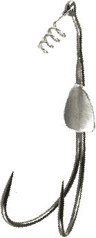 The Frog Factory Double Take L-Shank Hook Black 5/0 1/16Oz 1Pk