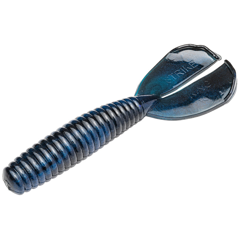 Strike King Rage Tail Mg Menace Grub 5In 7Bg Black/Blu Swirl