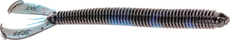 Strike King Rage Twin Tl Menace Worm 9In 6Bg Black/ Blu Swirl