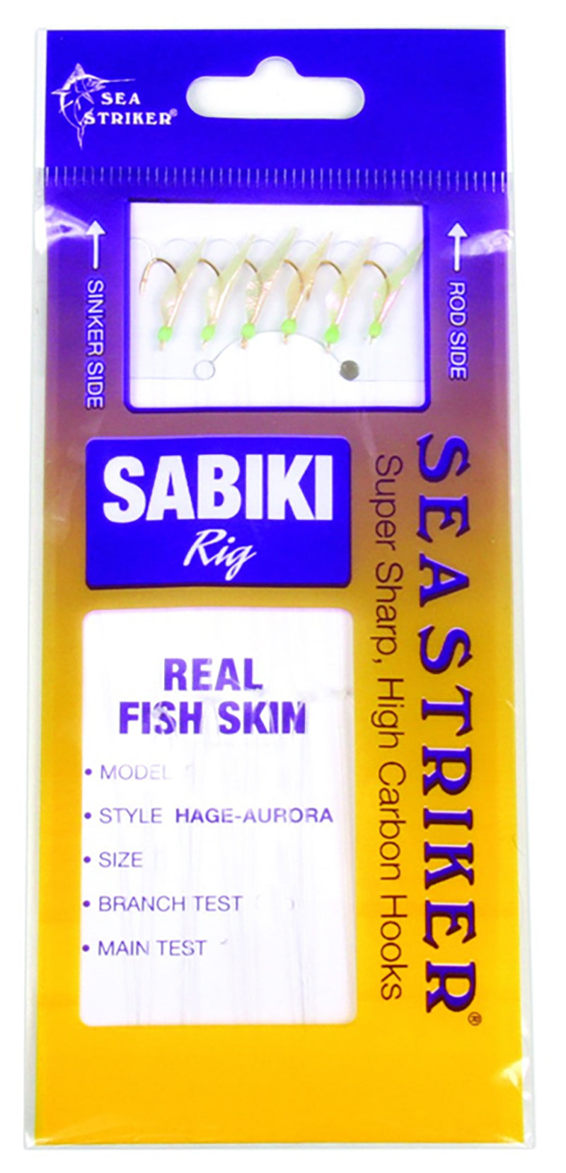 Sea Striker Pro Sabiki Rig Hage-Aurora Glow Sz4