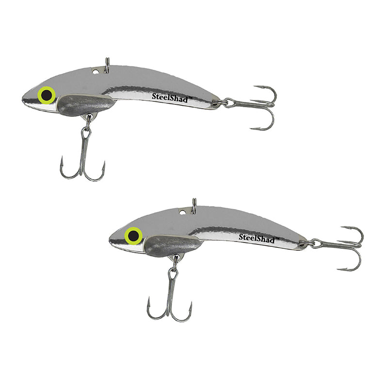 STEELSHAD Mini Blade Bait 1.75In 1/4Oz 2Pk Slv/Chr