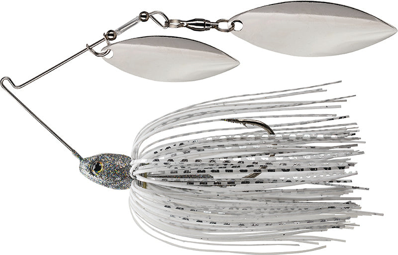 Strike King Tour Grade Comp Spinbait 1/2Oz Wl/Wl White/Silver