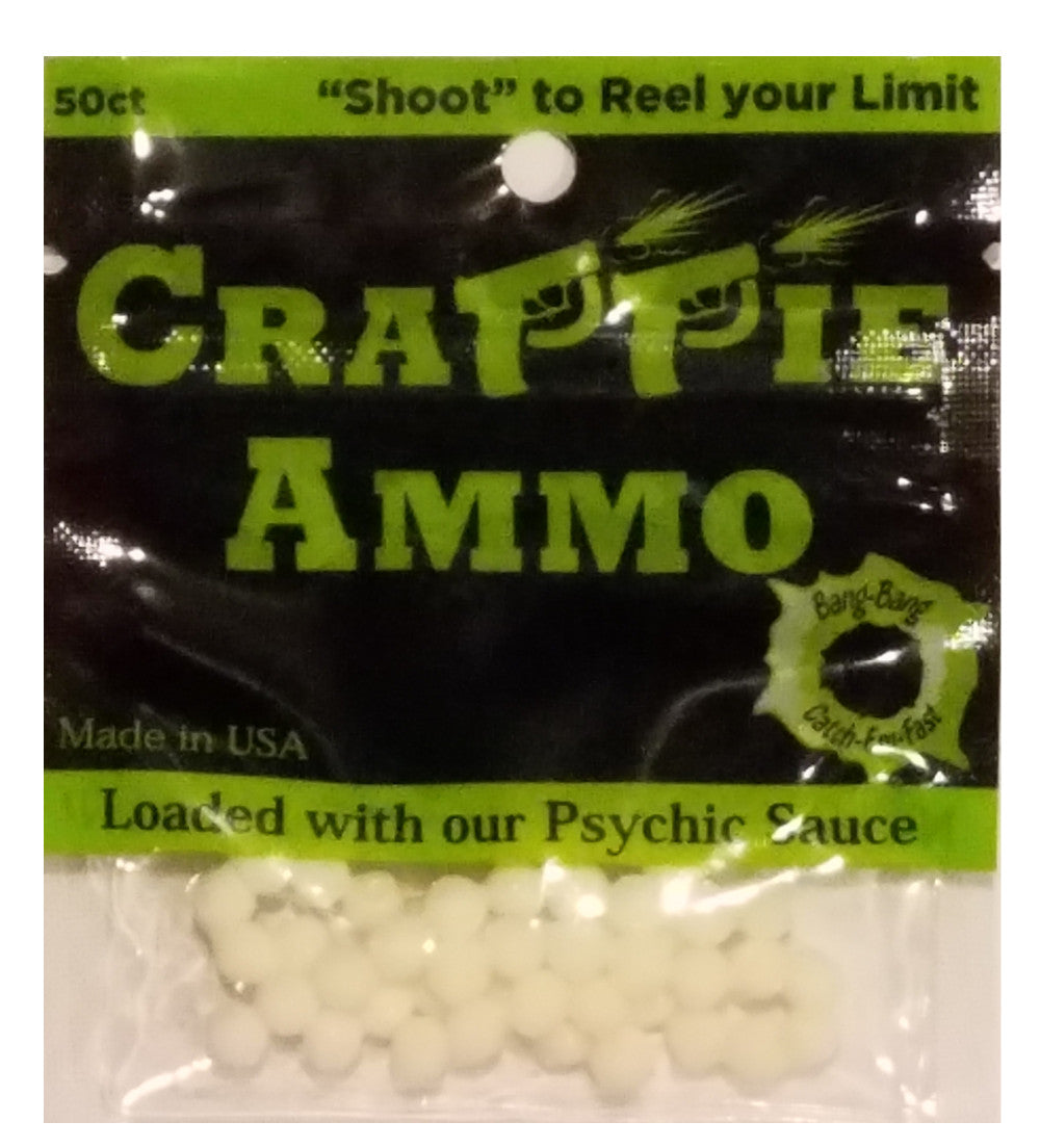 The Crappie Psychic Crappie Ammo 50Bg White