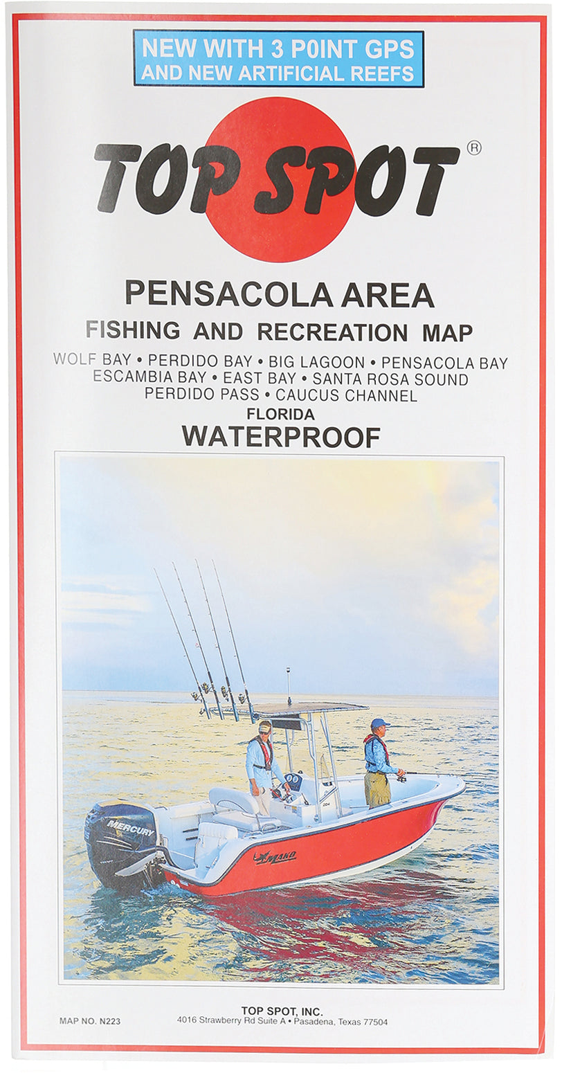 Top Spot Fishing Map Pensacola