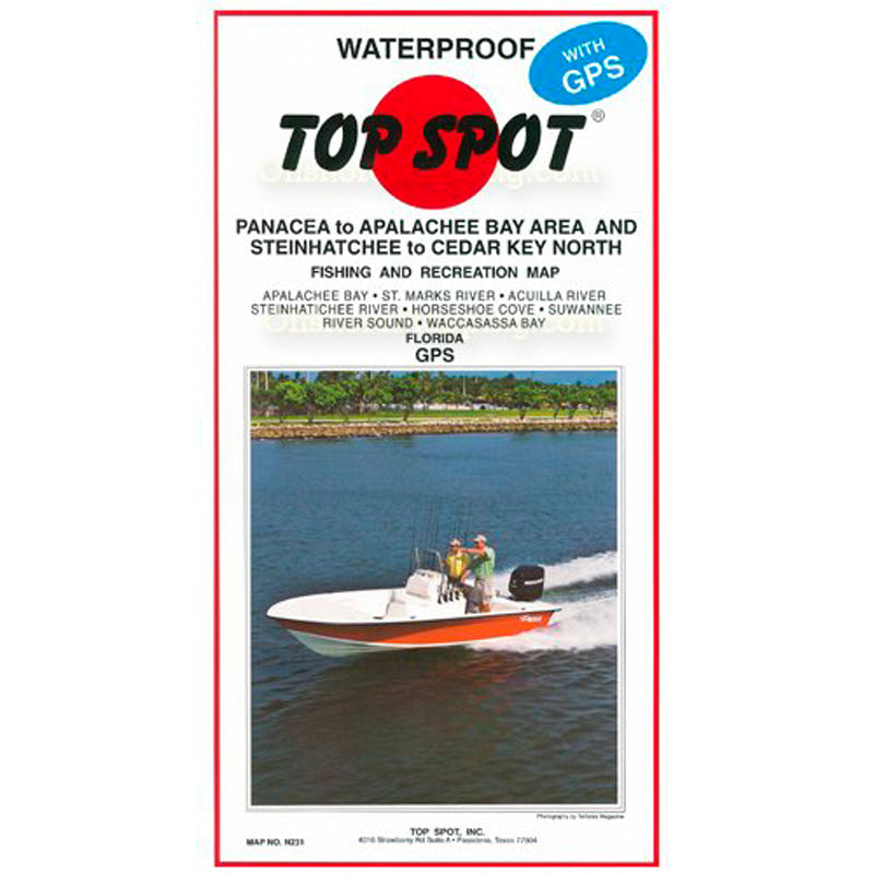 Top Spot Fishing Map Panacea/Apalachee Bay