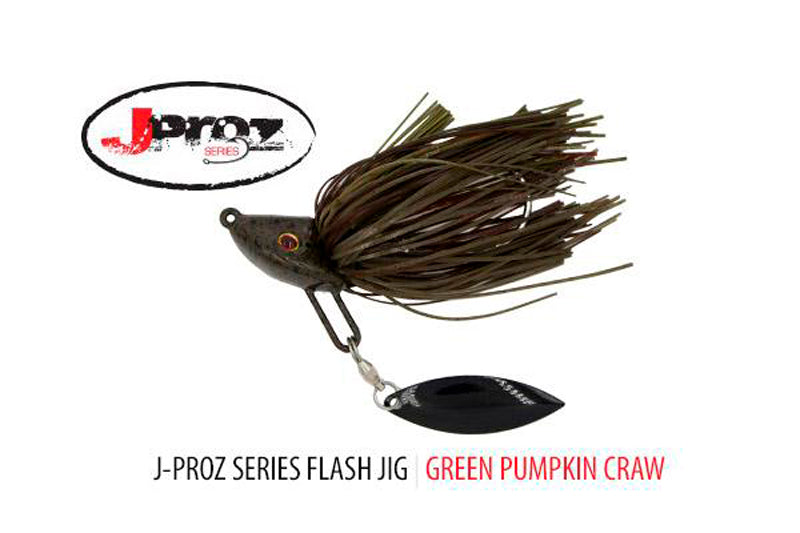 V&M Baits J-Proz Flash Jig 1/2Oz Blk Bld-Green Pump