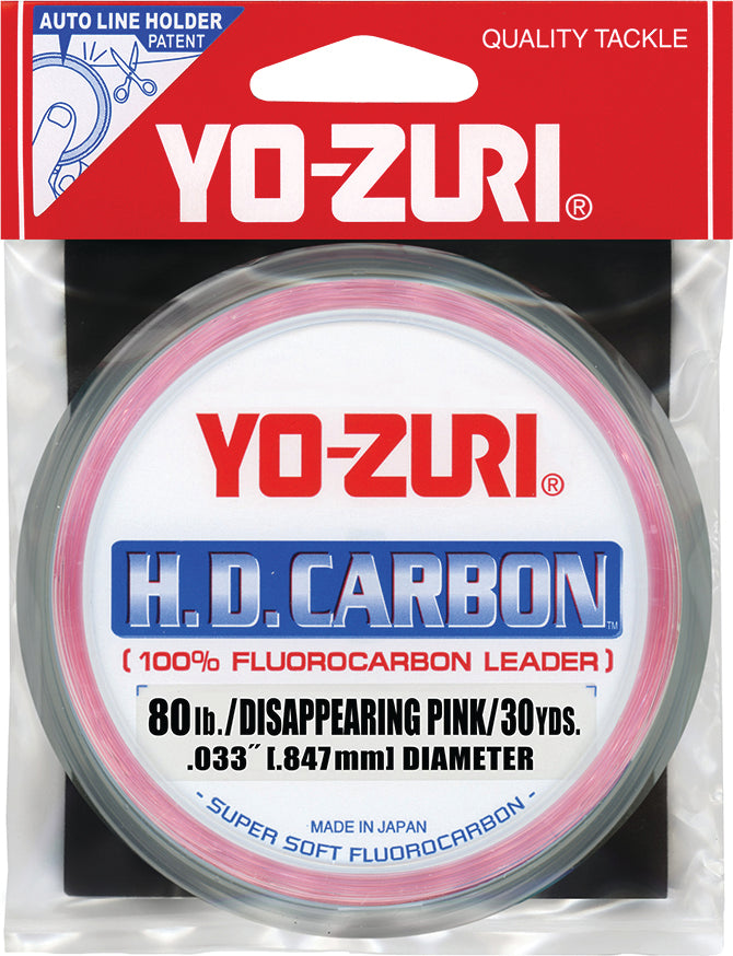 Yo-Zuri Hd Fluorocarbon Leader Disappe Pink 80Lb 30Yd