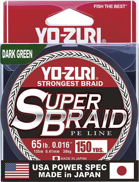 Yo-Zuri Superbraid Line Dark Green 65Lb 150Yd